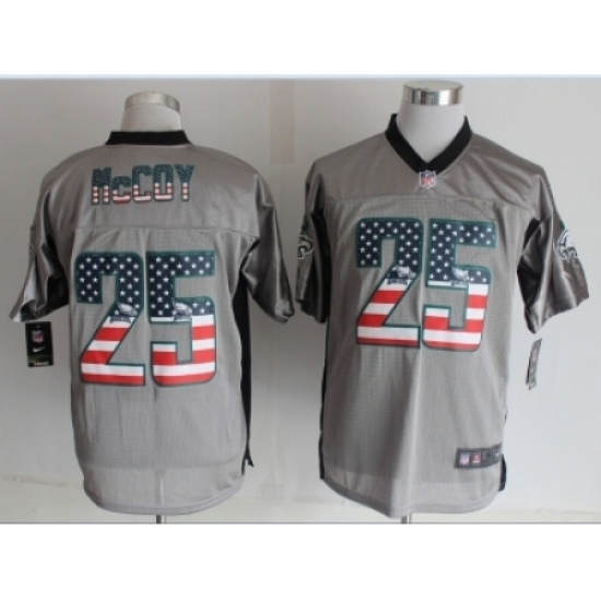 Nike Philadelphia Eagles 25 LeSean McCoy Grey Elite USA Flag Fashion Shadow NFL Jersey Nike Philadelphia Eagles 25 LeSean McCoy Grey Elite USA Flag Fashion Shadow NFL Jersey