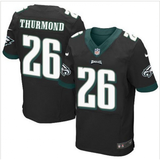 Nike Philadelphia Eagles #26 Walter Thurmond Black Alternate Mens Stitched NFL New Elite Jersey Nike Philadelphia Eagles #26 Walter Thurmond Black Alternate Mens Stitched NFL New Elite Jersey