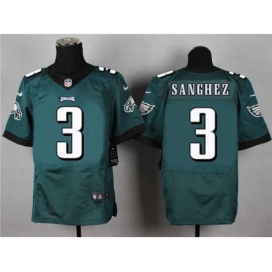 Nike Philadelphia Eagles 3 Mark Sanchez Green Elite NFL Jersey
