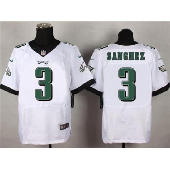 Nike Philadelphia Eagles 3 Mark Sanchez White Elite NFL Jersey Nike Philadelphia Eagles 3 Mark Sanchez White Elite NFL Jersey