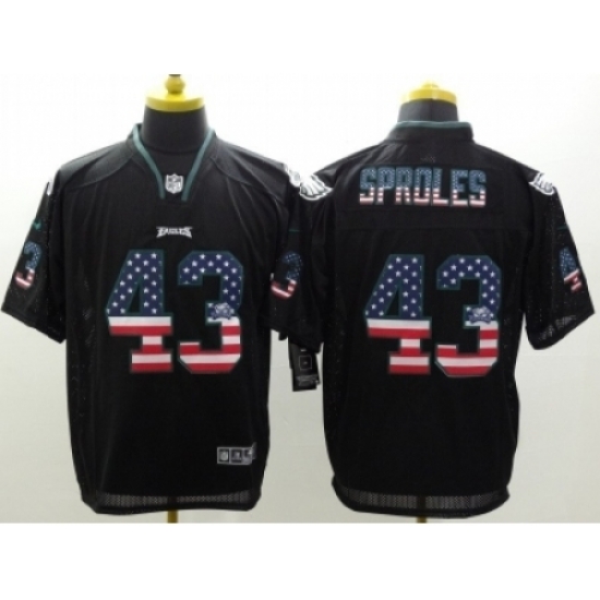 Nike Philadelphia Eagles 43 Darren Sproles Black Elite USA Flag Fashion NFL Jersey Nike Philadelphia Eagles 43 Darren Sproles Black Elite USA Flag Fashion NFL Jersey
