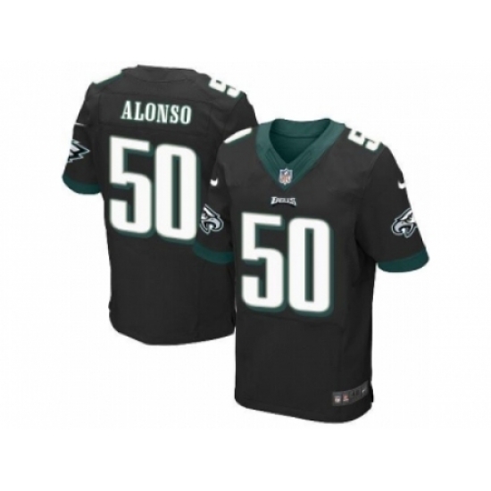 Nike Philadelphia Eagles 50 Kiko Alonso Black Elite NFL Jersey Nike Philadelphia Eagles 50 Kiko Alonso Black Elite NFL Jersey