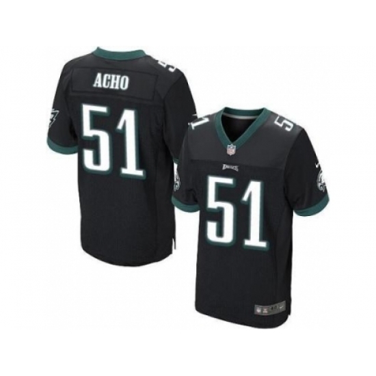 Nike Philadelphia Eagles 51 Emmanuel Acho Black Elite NFL Jersey Nike Philadelphia Eagles 51 Emmanuel Acho Black Elite NFL Jersey