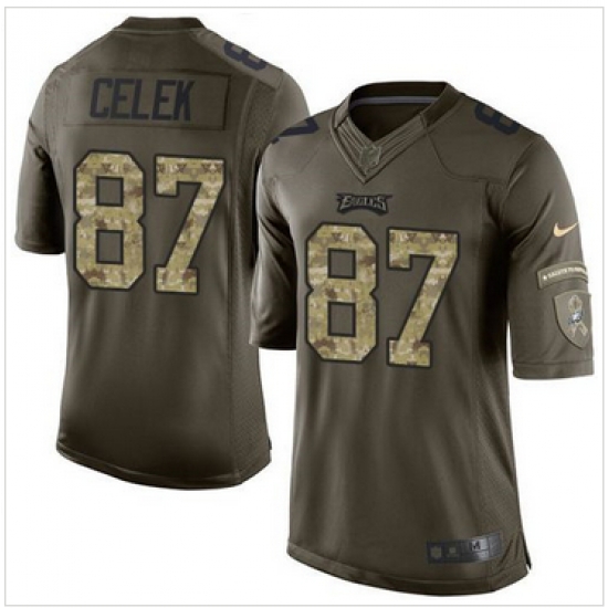Nike Philadelphia Eagles #87 Brent Celek Green Men 27s Stitched NFL Limited Salute to Service Jersey Nike Philadelphia Eagles #87 Brent Celek Green Men 27s Stitched NFL Limited Salute to Service Jersey