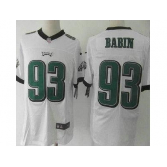 Nike Philadelphia Eagles 93 Jason Babin White Elite NFL Jersey Nike Philadelphia Eagles 93 Jason Babin White Elite NFL Jersey