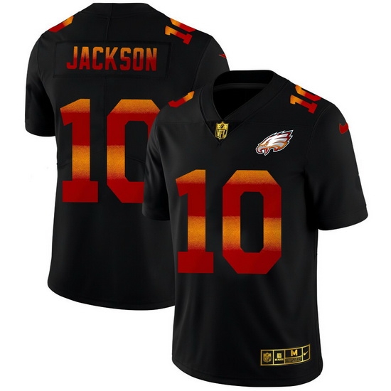 Philadelphia Eagles 10 Desean Jackson Men Black Nike Red Orange Stripe Vapor Limited NFL Jersey Philadelphia Eagles 10 Desean Jackson Men Black Nike Red Orange Stripe Vapor Limited NFL Jersey