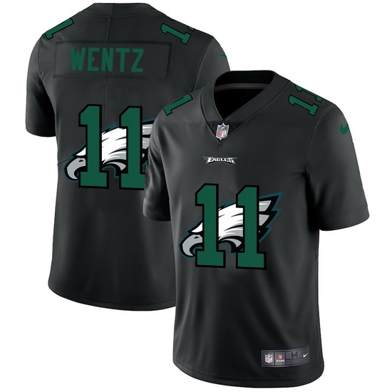 Philadelphia Eagles 11 Carson Wentz Men Nike Team Logo Dual Overlap Limited NFL Jersey Black Philadelphia Eagles 11 Carson Wentz Men Nike Team Logo Dual Overlap Limited NFL Jersey Black