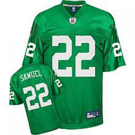 Philadelphia Eagles 1960 22 Asante Samuel Throwback Team Color green Jersey 50TH patch Philadelphia Eagles 1960 22 Asante Samuel Throwback Team Color green Jersey 50TH patch