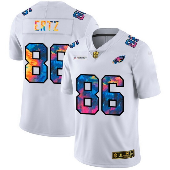 Philadelphia Eagles 86 Zach Ertz Men White Nike Multi Color 2020 NFL Crucial Catch Limited NFL Jersey Philadelphia Eagles 86 Zach Ertz Men White Nike Multi Color 2020 NFL Crucial Catch Limited NFL Jersey