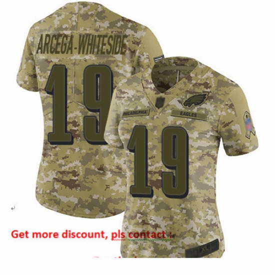 Eagles 19 JJ Arcega Whiteside Camo Women Stitched Football Limited 2018 Salute to Service Jersey Eagles 19 JJ Arcega Whiteside Camo Women Stitched Football Limited 2018 Salute to Service Jersey