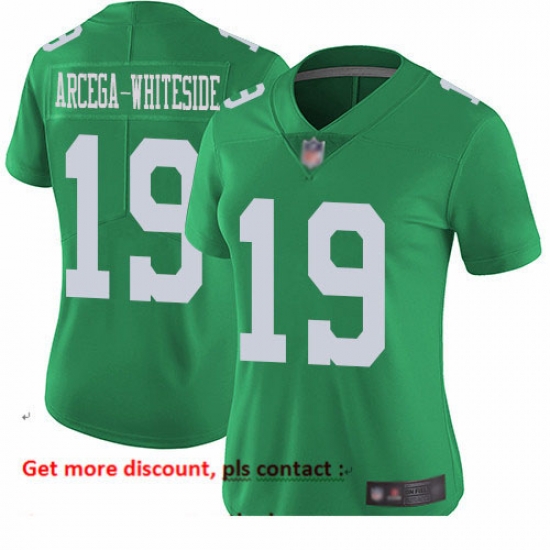 Eagles 19 JJ Arcega Whiteside Green Women Stitched Football Limited Rush Jersey Eagles 19 JJ Arcega Whiteside Green Women Stitched Football Limited Rush Jersey