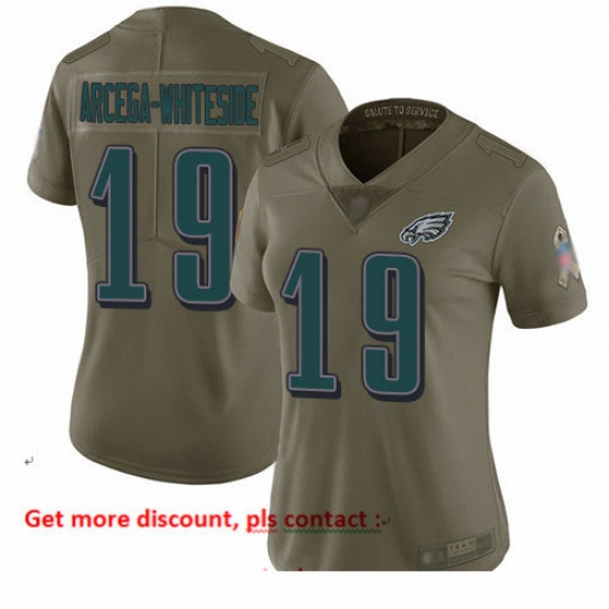 Eagles 19 JJ Arcega Whiteside Olive Women Stitched Football Limited 2017 Salute to Service Jersey Eagles 19 JJ Arcega Whiteside Olive Women Stitched Football Limited 2017 Salute to Service Jersey