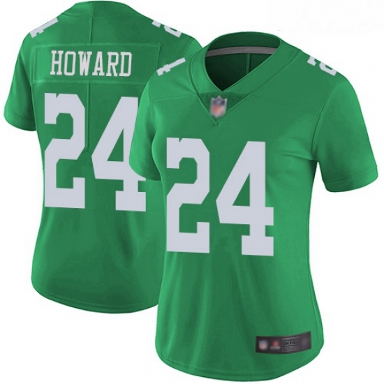 Eagles #24 Jordan Howard Green Women Stitched Football Limited Rush Jersey Eagles #24 Jordan Howard Green Women Stitched Football Limited Rush Jersey