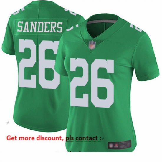 Eagles 26 Miles Sanders Green Women Stitched Football Limited Rush Jersey Eagles 26 Miles Sanders Green Women Stitched Football Limited Rush Jersey