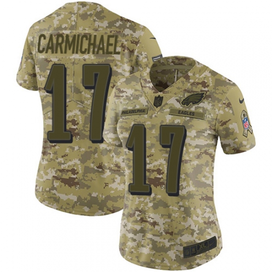 Nike Eagles #17 Harold Carmichael Camo Women Stitched NFL Limited 2018 Salute to Service Jersey Nike Eagles #17 Harold Carmichael Camo Women Stitched NFL Limited 2018 Salute to Service Jersey