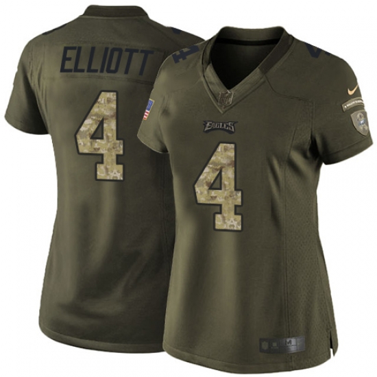 Nike Eagles #4 Jake Elliott Green Womens Stitched NFL Limited 2015 Salute to Service Jersey Nike Eagles #4 Jake Elliott Green Womens Stitched NFL Limited 2015 Salute to Service Jersey