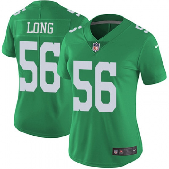 Nike Eagles #56 Chris Long Green Womens Stitched NFL Limited Rush Jersey Nike Eagles #56 Chris Long Green Womens Stitched NFL Limited Rush Jersey
