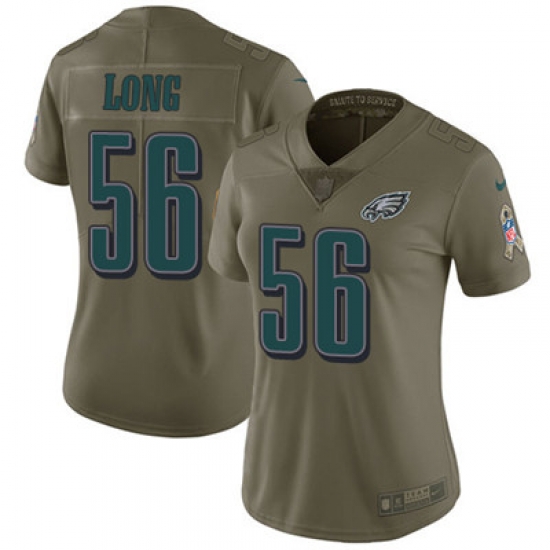 Nike Eagles #56 Chris Long Olive Womens Stitched NFL Limited 2017 Salute to Service Jersey Nike Eagles #56 Chris Long Olive Womens Stitched NFL Limited 2017 Salute to Service Jersey