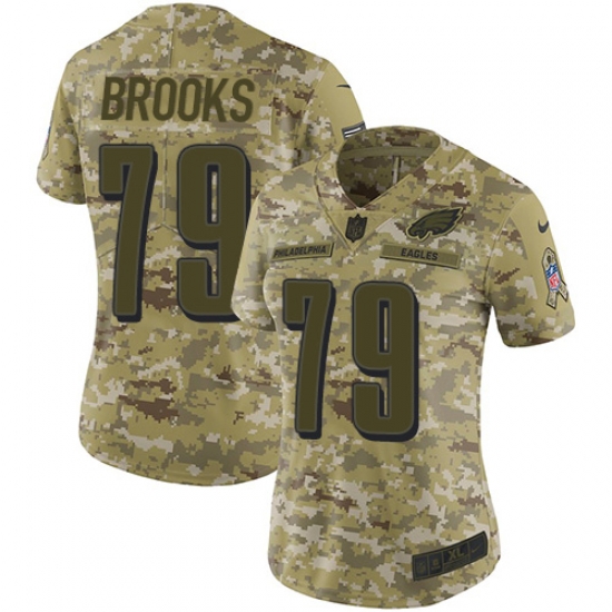Nike Eagles #79 Brandon Brooks Camo Women Stitched NFL Limited 2018 Salute to Service Jersey Nike Eagles #79 Brandon Brooks Camo Women Stitched NFL Limited 2018 Salute to Service Jersey