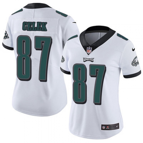 Nike Eagles #87 Brent Celek White Womens Stitched NFL Vapor Untouchable Limited Jersey Nike Eagles #87 Brent Celek White Womens Stitched NFL Vapor Untouchable Limited Jersey