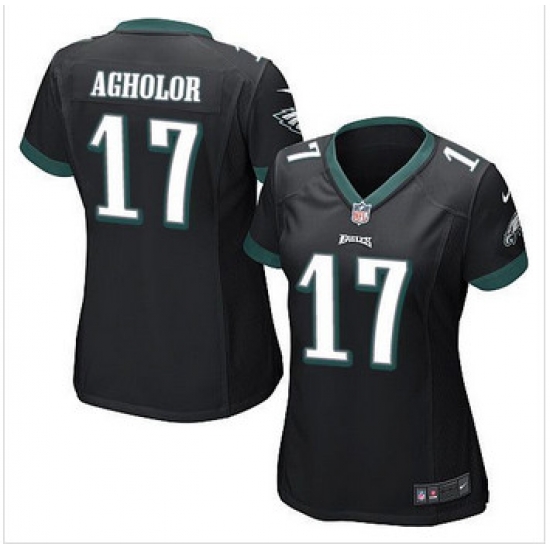 Women NEW Eagles #17 Nelson Agholor Black Alternate Stitched NFL New Elite Jersey Women NEW Eagles #17 Nelson Agholor Black Alternate Stitched NFL New Elite Jersey