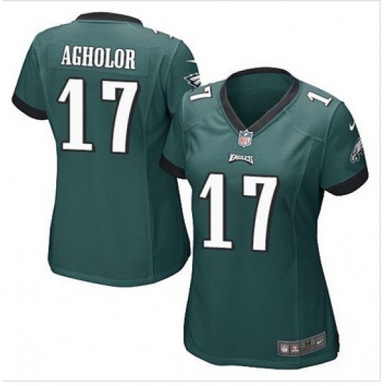 Women NEW Eagles #17 Nelson Agholor Midnight Green Team Color Stitched NFL New Elite Jersey Women NEW Eagles #17 Nelson Agholor Midnight Green Team Color Stitched NFL New Elite Jersey