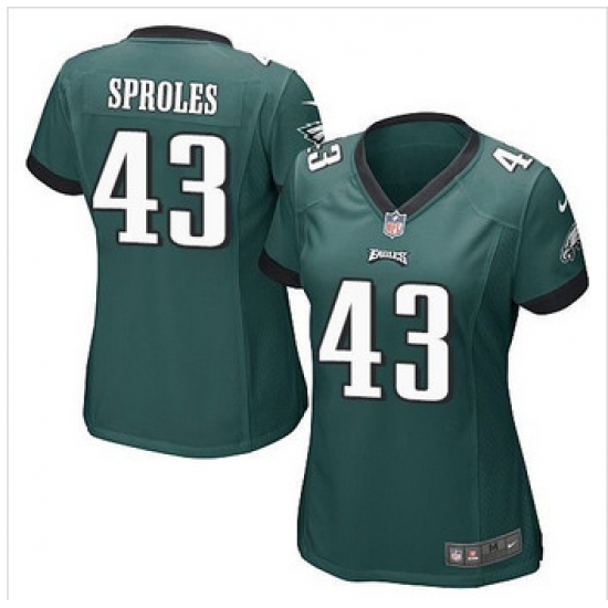 Women NEW Eagles #43 Darren Sproles Midnight Green Team Color Stitched NFL New Elite Jersey Women NEW Eagles #43 Darren Sproles Midnight Green Team Color Stitched NFL New Elite Jersey