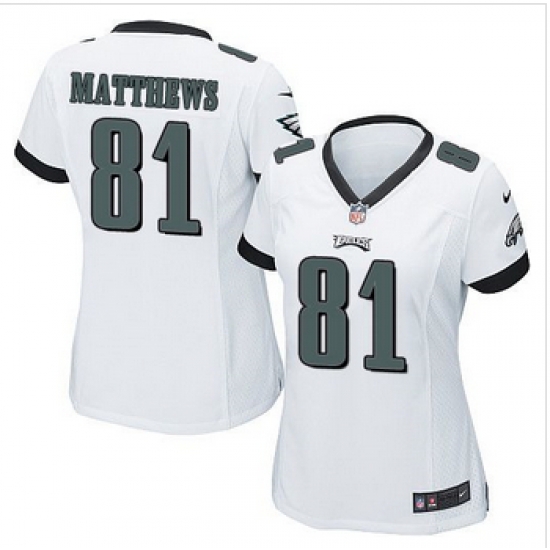 Women NEW Eagles #81 Jordan Matthews White Stitched NFL New Elite Jersey Women NEW Eagles #81 Jordan Matthews White Stitched NFL New Elite Jersey