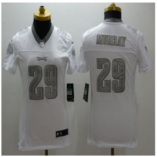 Women New Eagles #29 DeMarco Murray White Stitched NFL Limited Platinum Jersey Women New Eagles #29 DeMarco Murray White Stitched NFL Limited Platinum Jersey