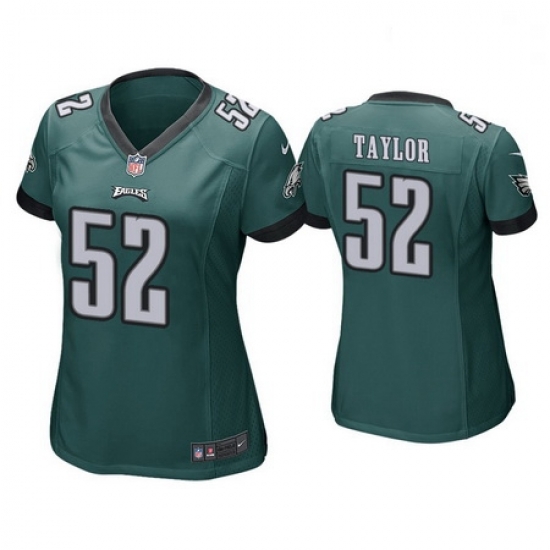 Women Nike Eagles 52 Davion Taylor Green Vapor Limited NFL Stitched Jersey Women Nike Eagles 52 Davion Taylor Green Vapor Limited NFL Stitched Jersey
