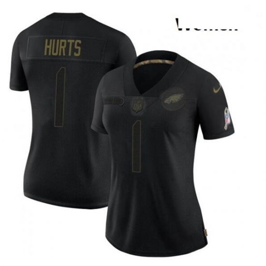 Women Nike Jalen Hurts Philadelphia Eagles Limited Black 2020 Salute To Service NFL Jersey Women Nike Jalen Hurts Philadelphia Eagles Limited Black 2020 Salute To Service NFL Jersey