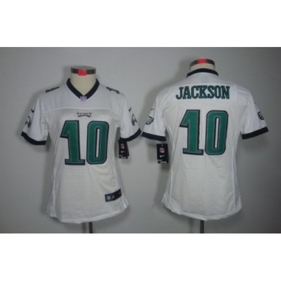 Women Nike Philadelphia Eagles #10 Jackson White Color Limited Jerseys Women Nike Philadelphia Eagles #10 Jackson White Color Limited Jerseys
