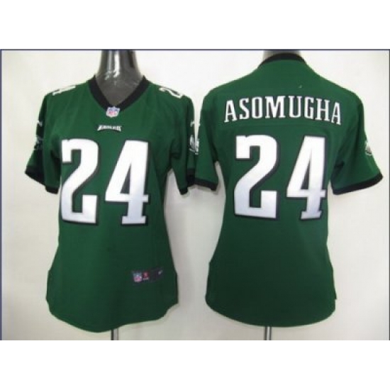 Women Nike Philadelphia Eagles 24# Nnamdi Asomugha Green Jersey Women Nike Philadelphia Eagles 24# Nnamdi Asomugha Green Jersey