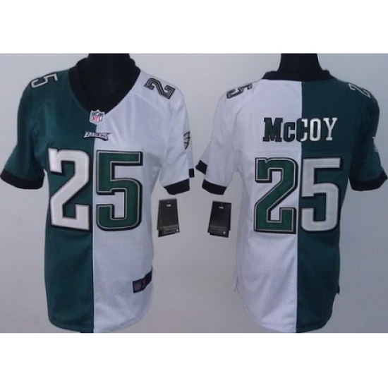 Women Nike Philadelphia Eagles 25 LeSean McCoy White Green Split NFL Jerseys Women Nike Philadelphia Eagles 25 LeSean McCoy White Green Split NFL Jerseys