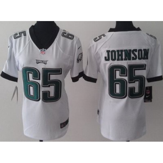Women Nike Philadelphia Eagles 65 Johnson White NFL Jerseys Women Nike Philadelphia Eagles 65 Johnson White NFL Jerseys