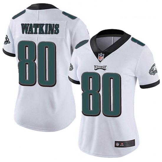 Women Nike Philadelphia Eagles Quez Watkins #80 White Vapor Limited Jersey Women Nike Philadelphia Eagles Quez Watkins #80 White Vapor Limited Jersey