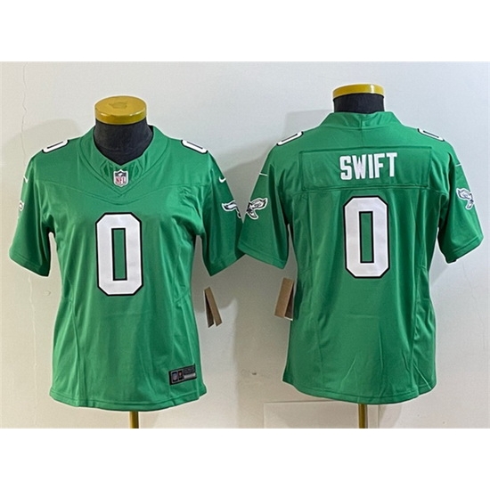 Women Philadelphia Eagles 0 D u2019andre Swift Green 2023 F U S E Stitched Football Jersey Run Small Women Philadelphia Eagles 0 D u2019andre Swift Green 2023 F U S E Stitched Football Jersey Run Small