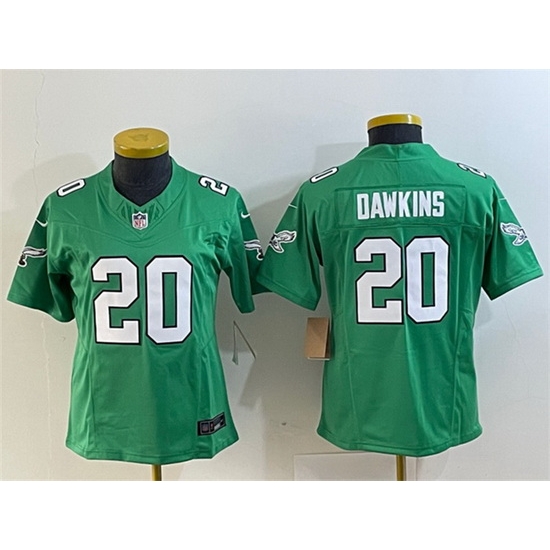 Women Philadelphia Eagles 20 Brian Dawkins Green 2023 F U S E Stitched Football Jersey Run Small Women Philadelphia Eagles 20 Brian Dawkins Green 2023 F U S E Stitched Football Jersey Run Small