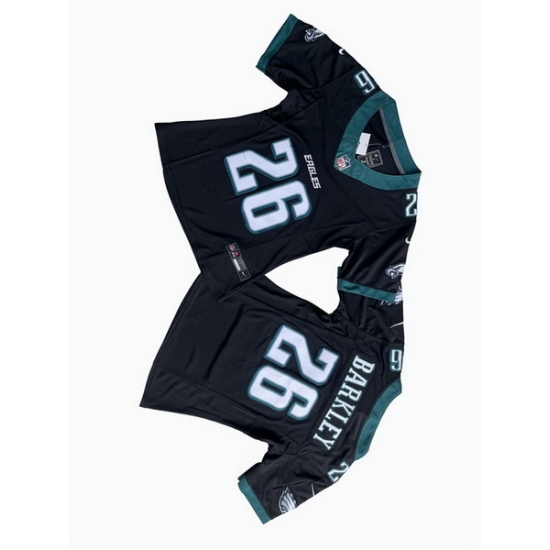 Women Philadelphia Eagles 26 Saquon Barkley Black F U S E Vapor Untouchable Limited Stitched Football Jersey Women Philadelphia Eagles 26 Saquon Barkley Black F U S E Vapor Untouchable Limited Stitched Football Jersey