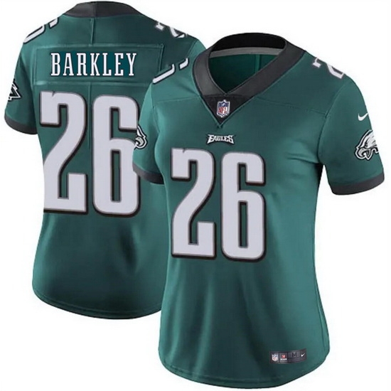 Women Philadelphia Eagles 26 Saquon Barkley Green Vapor Untouchable Limited Stitched Football Jersey Women Philadelphia Eagles 26 Saquon Barkley Green Vapor Untouchable Limited Stitched Football Jersey