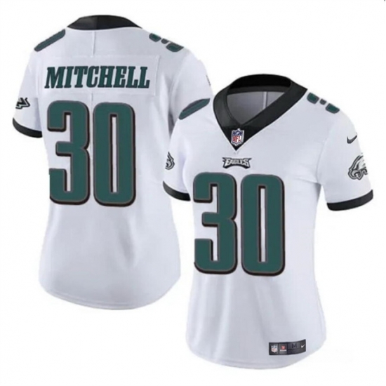 Women Philadelphia Eagles 30 Quinyon Mitchell White 2024 Draft Vapor Untouchable Limited Stitched Football Jersey Women Philadelphia Eagles 30 Quinyon Mitchell White 2024 Draft Vapor Untouchable Limited Stitched Football Jersey