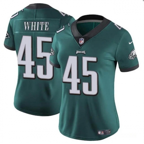 Women Philadelphia Eagles 45 Devin White Green Vapor Untouchable Limited Stitched Football Jersey Women Philadelphia Eagles 45 Devin White Green Vapor Untouchable Limited Stitched Football Jersey