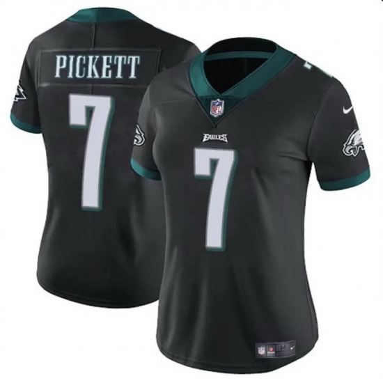 Women Philadelphia Eagles 7 Kenny Pickett Black Vapor Untouchable Limited Stitched Football Jersey Women Philadelphia Eagles 7 Kenny Pickett Black Vapor Untouchable Limited Stitched Football Jersey
