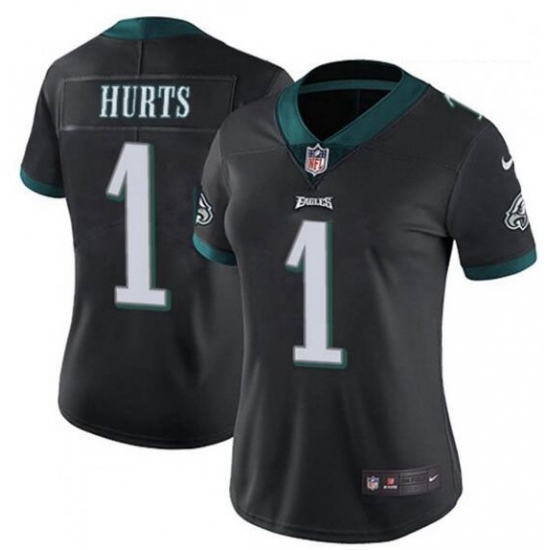 Women Philadelphia Eagles Jalen Hurts 1 Limited Black Vapor Untouchable NFL Jersey Women Philadelphia Eagles Jalen Hurts 1 Limited Black Vapor Untouchable NFL Jersey