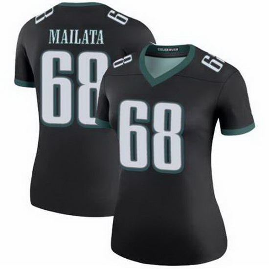 Women Philadelphia Eagles Jordan Mailata #68 Black Vapor Limited Stitched Football Jersey Women Philadelphia Eagles Jordan Mailata #68 Black Vapor Limited Stitched Football Jersey