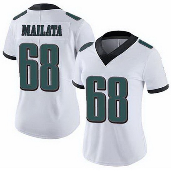 Women Philadelphia Eagles Jordan Mailata #68 White Vapor Limited Stitched Football Jersey Women Philadelphia Eagles Jordan Mailata #68 White Vapor Limited Stitched Football Jersey