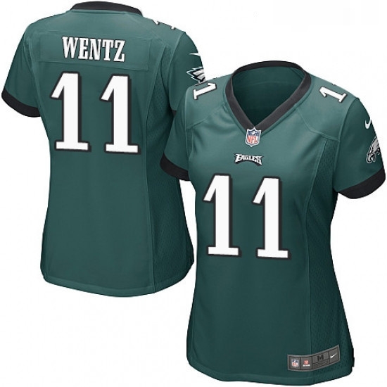 Womens Nike Philadelphia Eagles 11 Carson Wentz Game Midnight Green Team Color NFL Jersey Womens Nike Philadelphia Eagles 11 Carson Wentz Game Midnight Green Team Color NFL Jersey