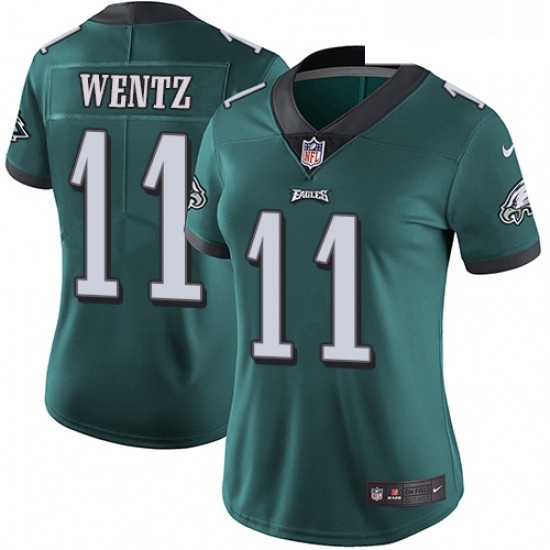 Womens Nike Philadelphia Eagles 11 Carson Wentz Midnight Green Team Color Vapor Untouchable Limited Player NFL Jersey Womens Nike Philadelphia Eagles 11 Carson Wentz Midnight Green Team Color Vapor Untouchable Limited Player NFL Jersey