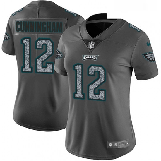 Womens Nike Philadelphia Eagles 12 Randall Cunningham Gray Static Vapor Untouchable Limited NFL Jersey Womens Nike Philadelphia Eagles 12 Randall Cunningham Gray Static Vapor Untouchable Limited NFL Jersey
