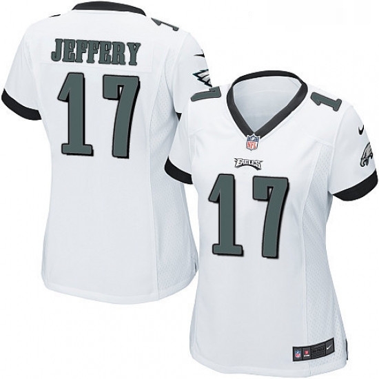 Womens Nike Philadelphia Eagles 17 Alshon Jeffery Game White NFL Jersey Womens Nike Philadelphia Eagles 17 Alshon Jeffery Game White NFL Jersey